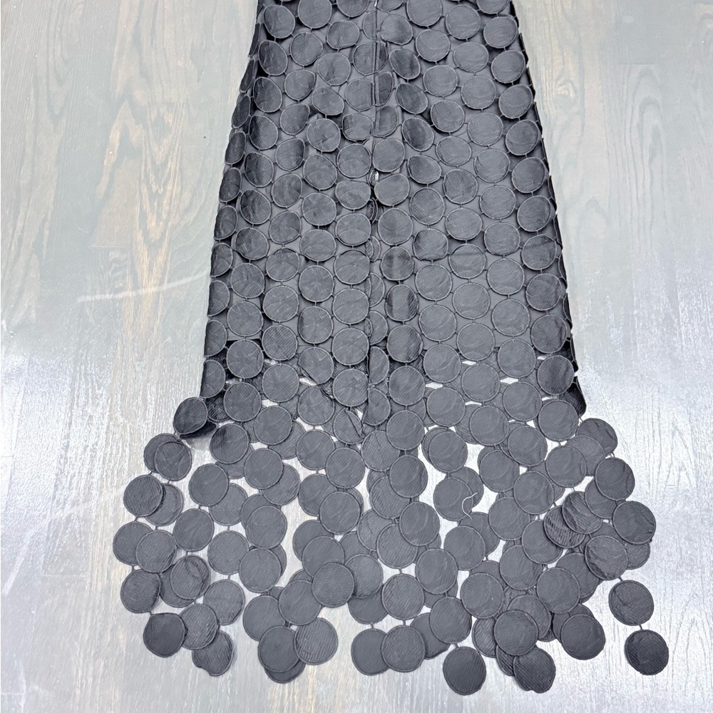 (NEW)Women’s Black Circle-Detail Maxi Skirt - Picture 2 of 5